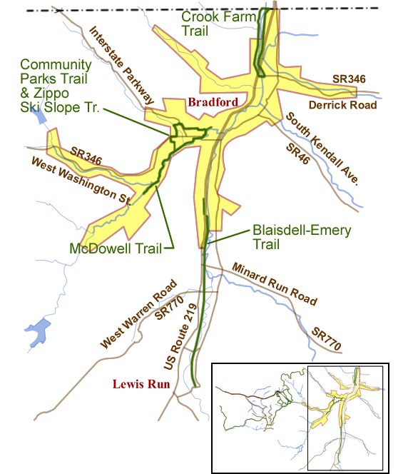 Line Map of Bradford