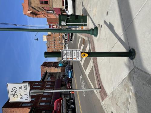 Improved pedestrian safety on Main Street + added bike lane